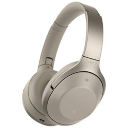 Sony MDR-1000X Noise Cancelling Wireless Bluetooth NFC High Resolution Audio Over-Ear Headphones with Mic/Remote Champagne
